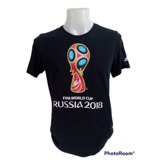 เสื้อยืดแบรนด์กีฬา Adidas FIFA WORLD CUP RUSSIA 2018 Size M มือ2