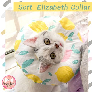 ปลอกคอกันเลียแบบนิ่ม ปลอกคอกันเลีย ปลอกคอ ใช้ได้ทั้ง 2 ด้าน ผลิตจากผ้าฝ้าย Soft Elizabeth Collar