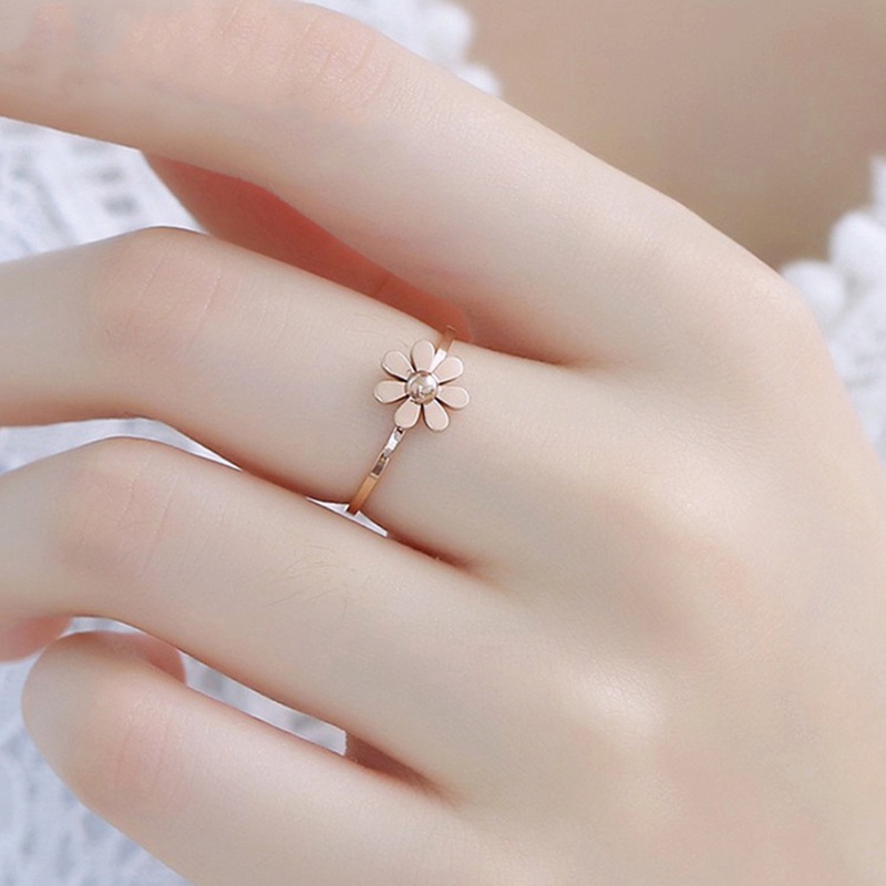 เก็บเงินปลายทาง แหวนเพชรแฟชั่น แหวนสเตนเลส สไตล์เกาหลี แหวนหมั้น เรียบง่าย เครื่องประดับผู้หญิง