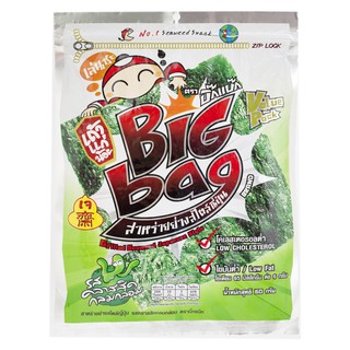 เถ้าแก่น้อยบิ๊กแบ๊กสาหร่ายญี่ปุ่นรสคลาสสิค 60กรัม Tao Kae Noi Big Bag Japanese Seaweed Classic Flavor 60g.