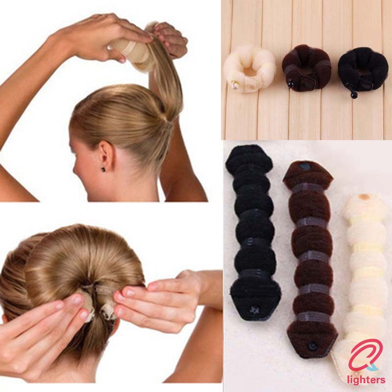 Lighters 2 Pcs Set Women Hair Bud Head Band Magic Diy Donut