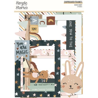 Simple Stories BOHO BABY - CHIPBOARD FRAMES