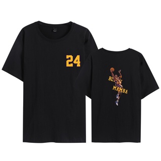 เสื้อยืดแขนสั้น ทรงหลวม ลาย KOBE KOBE สีดํา สไตล์ยุโรป อเมริกัน สําหรับผู้ชายS-5XL