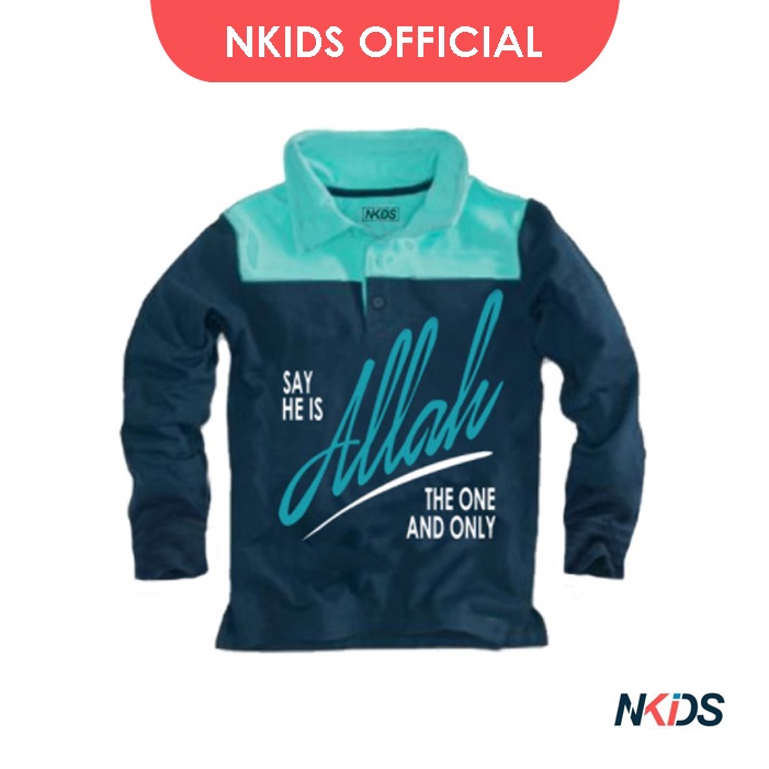 เสื้อยืดคอปกแขนยาวเด็กผู้ชาย อายุ 6-14 ปี Tosca Navy (B8LT2)