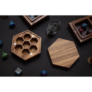 Dice Box DnD | ZEBRA WOOD | ไม้ซีบรา | Dice Vault | RPG Dice Set | Dungeons and Dragons Dice | DnD Dice Set | D&amp;D Dice