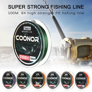 8 Strands 100M Braided  Fishing Line Super Strong Fishing Lines Sea Fishing Thre