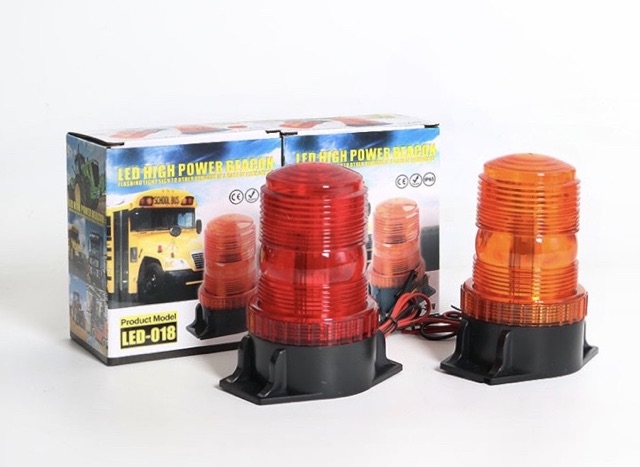 ไฟเตือนภัย รุ่น 018 ไฟฉุกเฉิน ไฟติดทางหลวง สีส้ม /สีแดง หลอดไฟ 30 LED สำหรับรถยนต์ รถบรทุก 12V-24V