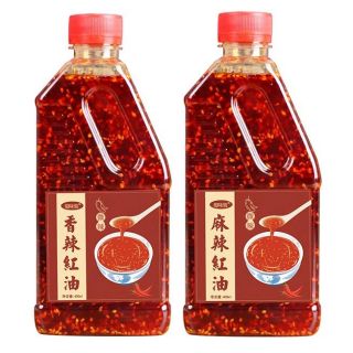 🌶️น้ำมันพริกแดงเสฉวน🌶️น้ำจิ้มหม่าล่าหม้อไฟ 400ml/ ขวด 麻辣红油