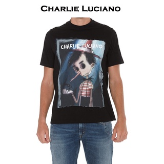 เสื้อยืดผ้าฝ้ายเสื้อยืดแขนสั้น คอกลม พิมพ์ลาย Charlie Luciano Pinocchio สําหรับผู้ชาย และผู้หญิงL XL  XXL 3XL