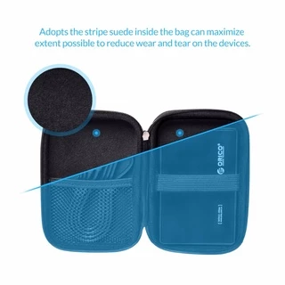 Orico กระเป๋าเคส HDD 2.5 นิ้ว แบบพกพา สําหรับฮาร์ดไดรฟ์ พาวเวอร์แบงค์ สายเคเบิล USB