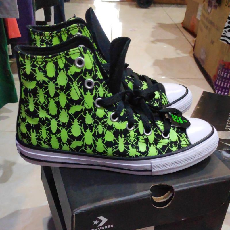 (KB15) รองเท้า C0nv3rs3 670880C ctas hi black junior glow สีเข้ม