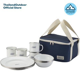 Coleman ชุดจานชาม อีนาเมล สำหรับ 4 คน รุ่น JP Enamel Dishware Set 32362