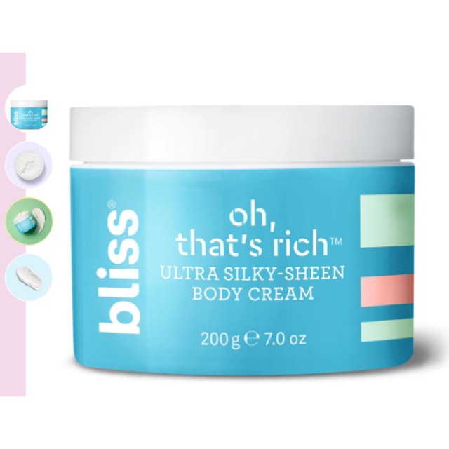 Bliss Oh, That's Rich Ultra Silky-sheen Body Cream 7oz. หรือ 200 g. ครีมทาผิวคุณแม่กันผิวแตกลายตอนตั