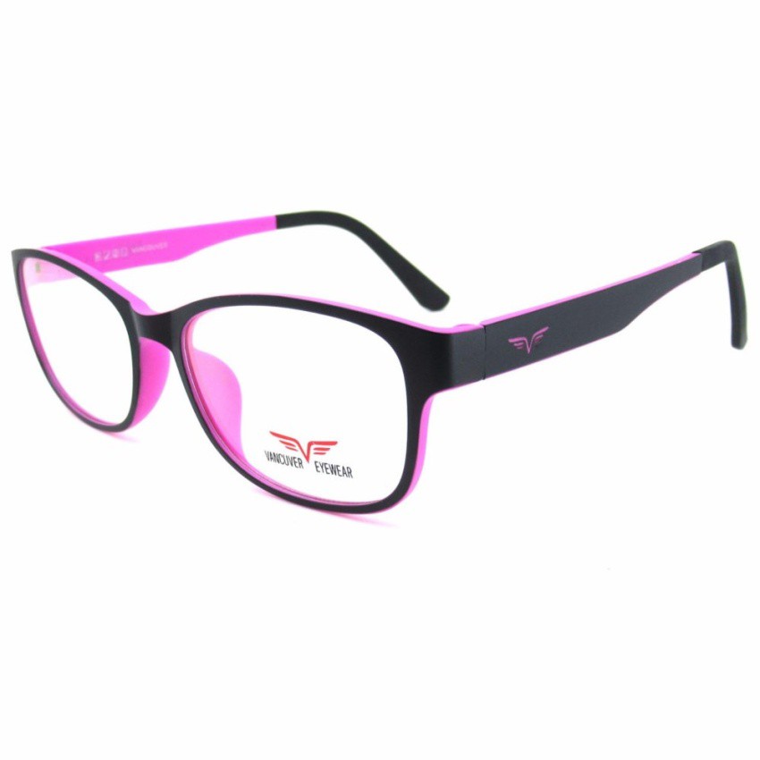 KOREA VANCUVER S-1617 สีดำตัดชมพูเข้ม (ทำจากพลาสติกที่เบาและยืดหยุนได้ +ปร้บขาได้)