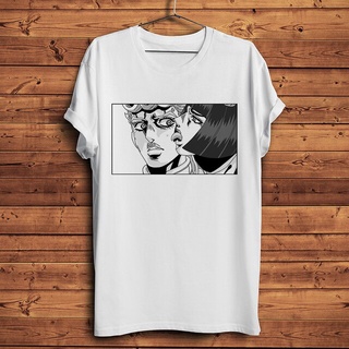 เสื้อยืดผู้ชาย GILDAN เสื้อยืดแขนสั้น ผ้าฝ้าย 100% พิมพ์ลายอนิเมะ Jojo Bizarre Adventure Giorno Giovanna Bruno Bucciarat