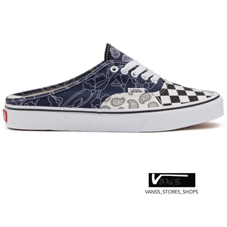 VANS AUTHENTIC MULE PATTERN MIX MULTI DRESS BLUES TRUE WHITE SNEAKERS สินค้ามีประกันแท้