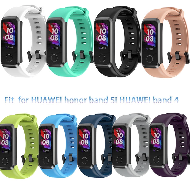 สําหรับ Huawei Honor band 5i / Huawei band 4 สายรัดข้อมือซิลิโคนอ่อนนุ่ม สายรัดข้อมือทดแทน