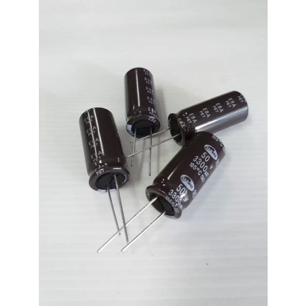 3300UF/50Vคาร์ปาซิลเตอร์ คุณภาพเกรดเอ จำนวน 4 ตัว