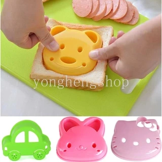 แม่พิมพ์ตัดขนมปัง แซนวิช บิสกิต รูปการ์ตูนหมี กระต่ายน่ารัก DIY สําหรับเด็ก