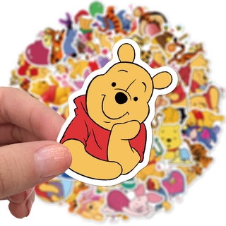 Winnie the Pooh วินนี่-เดอะ-พูห์ วินนีเดอะพูห์ หมีพูห์ sticker สติกเกอร์กันน้ำรูปแบบที่แตกต่างกัน 50ชิ้น