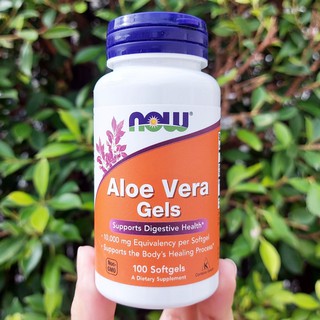 ว่านหางจระเข้สกัด Aloe Vera Gels 100 Softgels (Now Foods®)