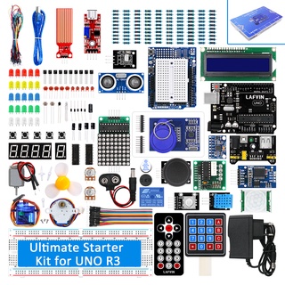 【พร้อมส่ง】LAFVIN UNO R3 Project the Most Complete Starter Kit with Tutorial Compatible with Arduino IDE (63 Items),มีเก็บเงินปลายทาง