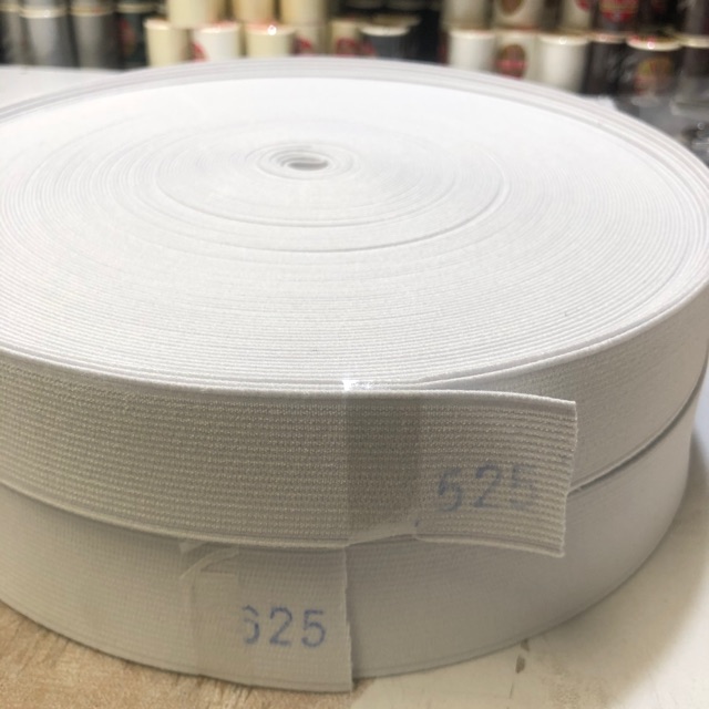 ยางยืดสีขาวเบอร์ 625ขนาด 1+1/2 นิ้วครึ่ง ยาว36 หลา