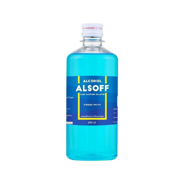 Alsoff Alcohol Hand Sanitizer Solution 450 mL แอลซอฟฟ์ แฮนด์ซานิไทเซอร์ โซลูชั่น ขนาด 450 มล. (เลือกขนาดได้)