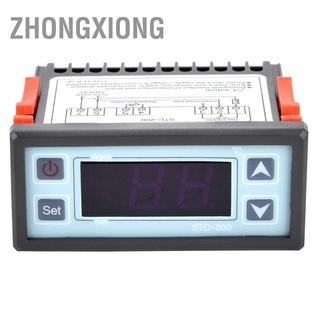 Zhongxiong Stc-200 เครื่องควบคุมอุณหภูมิไมโครคอมพิวเตอร์ดิจิตอลพร้อมที่ควบคุมอุณหภูมิ