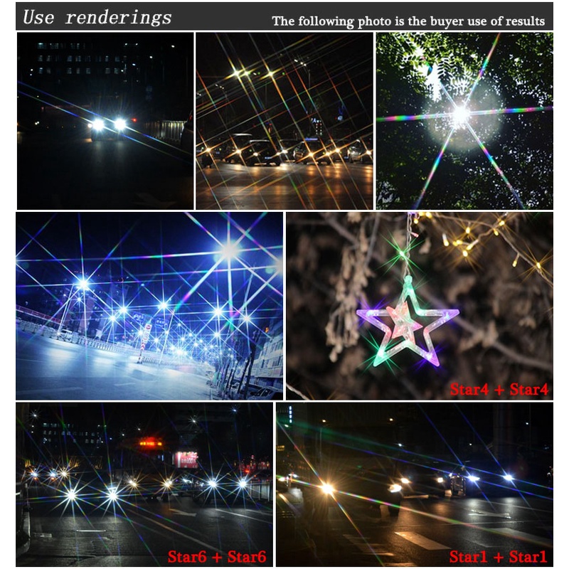 Knightx Star ฟิลเตอร์เลนส์กล้องเอฟเฟค 37 มม. 49 มม. 52 มม. 55 มม. 58 มม. 67 มม. 77 มม. 4X 6X 8X 1 ชิ้น
