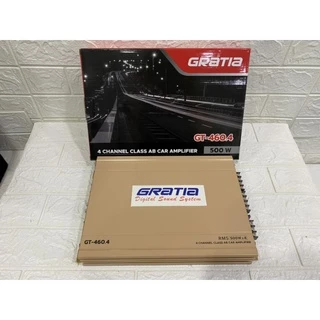 เเพาเวอร์แอมป์ CLASS AB ขับกลางแหลม 4ch GT-460.4 5000 W งานแบนGRATIA ขับกลางแหลมเสียงชัดใสไม่แตกพร่า เพาเวอร์แอมป์