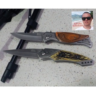 techaya.diva ( ลายไม้ ลายงา ) สุ่มแบบนะคะ มีดพับพกพา มีดพกเดินป่า มีดพับอเนกประสงค์ Outdoor Folding Knife