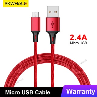 Bkwhale 3A Micro Usb Type C สายชาร์จไนล่อนสายชาร์จมือถือสําหรับ Android