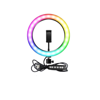 PG ชุดไฟไลฟ์สด RGB LED SOFT RING LIGHT รุ่นMJ26 MJ33 MJ36 ปรับเปลี่ยนสีได้ ขนาดต่างๆ พร้อมขาตั้งสูง 2.1 เมตร พร้อมใช้งาน