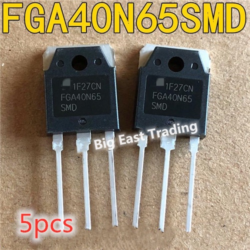 5PCS FGA40N65SMD FGA40N65 40N65SMD การเชื่อมทรานซิสเตอร์ TO-3P,รับประกันคุณภาพ