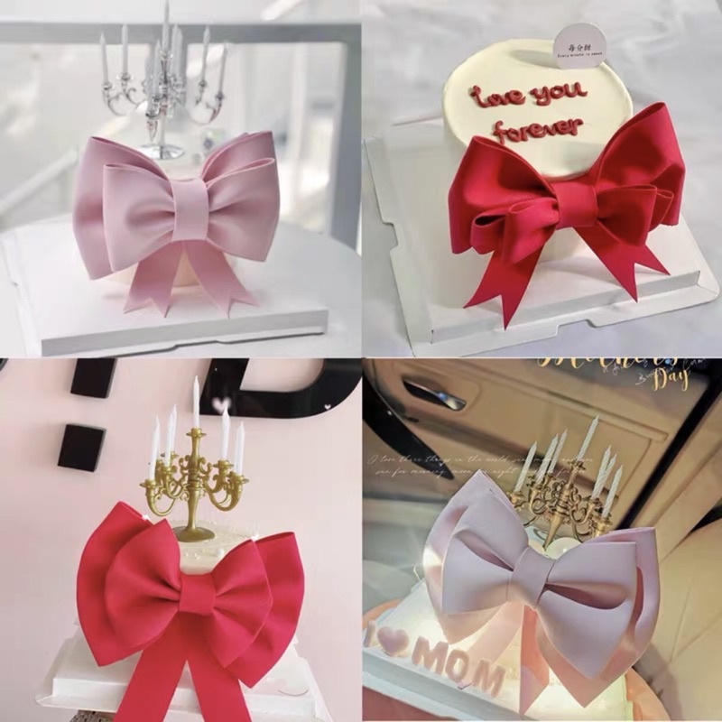 🎀 โบว์ใหญ่ตกแต่งเค้ก ตกแต่งลูกโป่ง ช่อดอกไม้ ของขวัญ สุดคิ้วท์ งาน𝙳𝙸𝚈 ทุกประเภท พร้อมส่งในไทย - รูปที่ 2