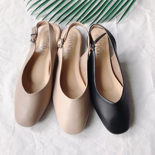 รองเท้า Windy Sling Back V หนังนิ่ม 3 สี