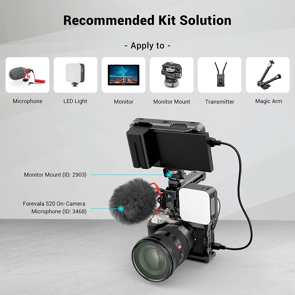 Smallrig ที่จับด้านบนกล้อง อุปกรณ์เสริม สําหรับรางรถไฟ NATO(Lite)3766