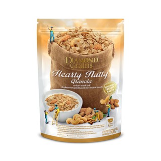 ✨ขายดี✨ ไดมอนด์เกรนส์ กราโนล่า นัทตี้ 500 กรัม Diamond Granola Grains Nutty 500 g