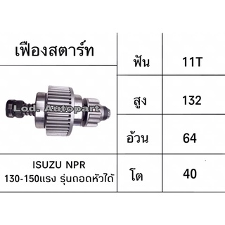 เฟืองสตาร์ทISUZU NPR130-150แรงรุ่นถอดหัวได้