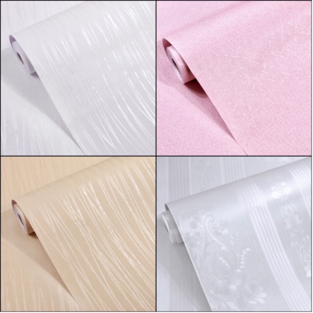 ขนาด 45cm x 10 เมตร วอลเปเปอร์ สติ๊กเกอร์ ติดผนัง กาวในตัว กันน้ำ