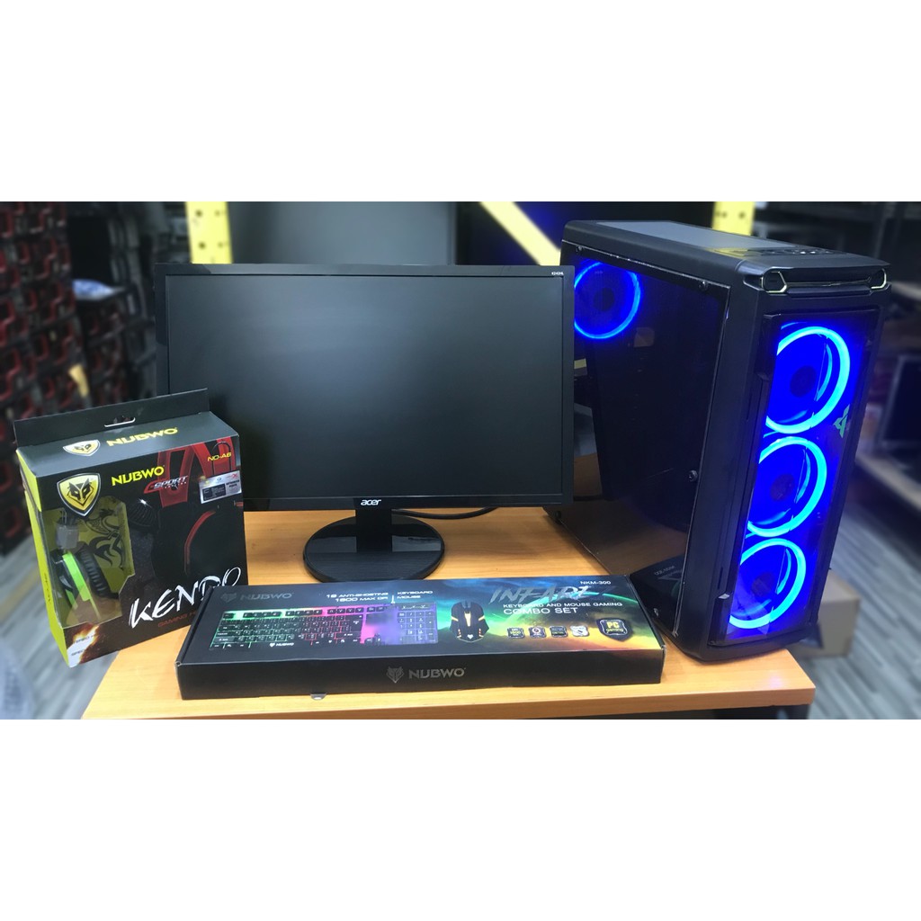 คอมแรงลื่นๆ เล่นได้ทุกเกม i5 gen3 RAM 8gb SSD : 240 gb VGA: GTX1060 6gb ddr5 192bit จอ Led 24นิ้ว Fu