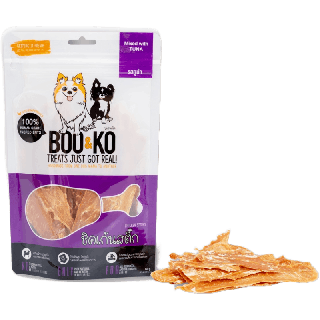 BOO&KO ขนมสุนัข ไก่อบแห้ง รสทูน่า 60 กรัม