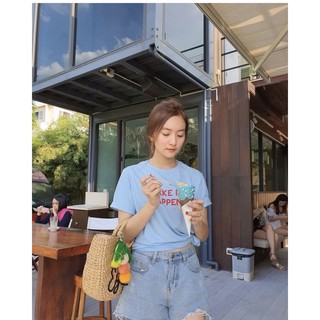 เสื้อยืด Hay สีฟ้า  size s (อก 36) ใหม่มาก ไม่มีตำหนิ