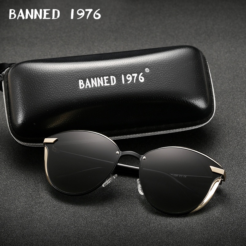 BANNED 1976 Luxury Women Sunglasses Fashion Round Ladies Vintage Retro ...