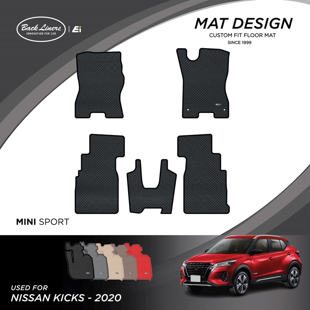 พรมปูพื้นรถยนต์เข้ารูปสำหรับ Nissan Kicks (ปี2020-2021)