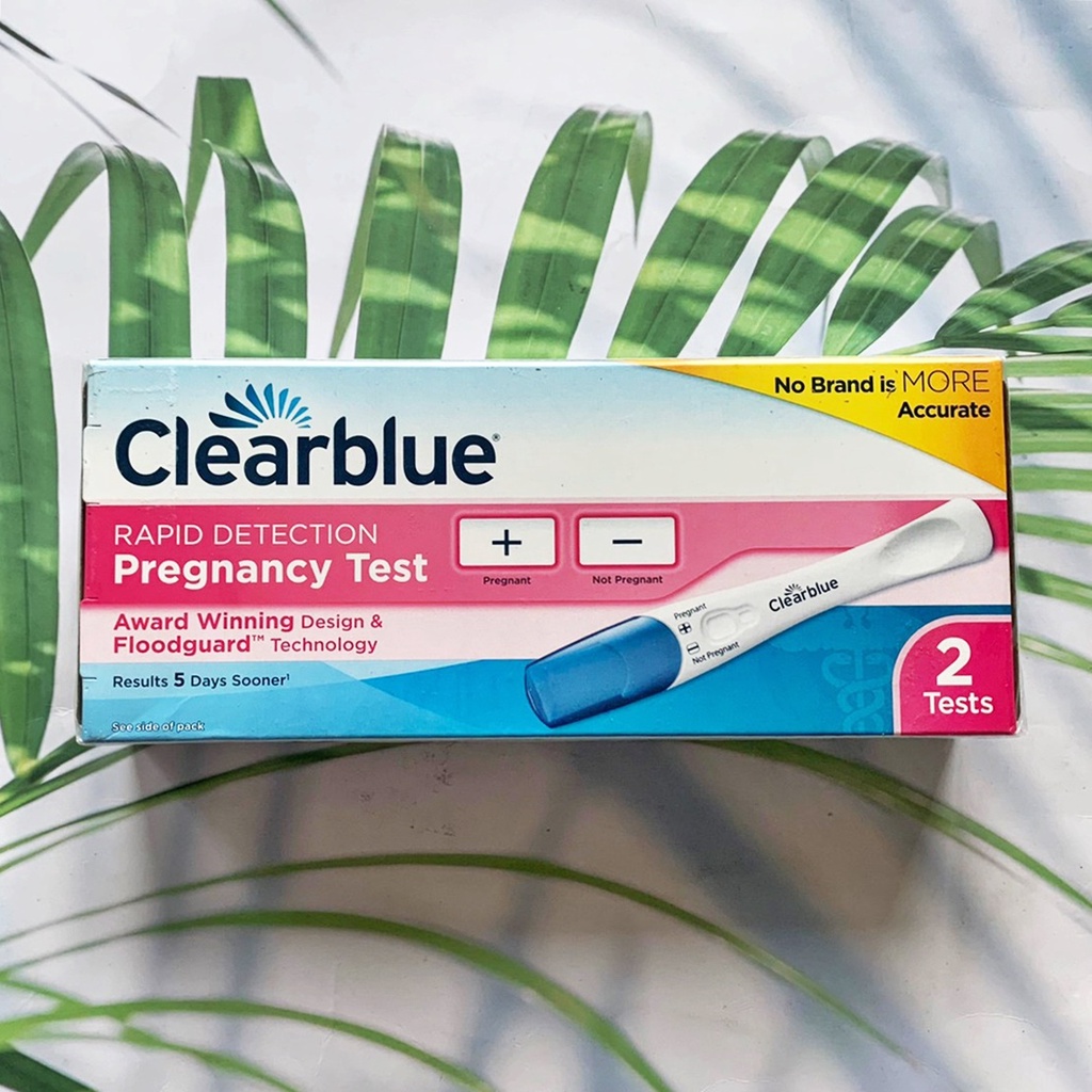(Clearblue®) Rapid Detection Pregnancy Test 2 Tests ชุดทดสอบการตั้งครรภ์แบบจุ่ม ที่ตรวจครรภ์