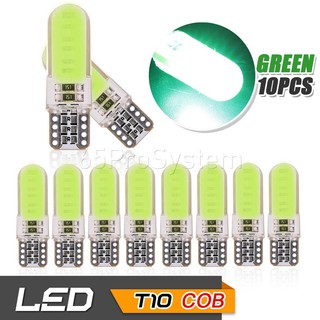 65Infinite (แพ๊ค 10 COB LED T10 W5W สีเขียว) COB LED Silicone T10 W5W รุ่น Extra Long ไฟหรี่ ไฟส่องป้ายทะเบียน