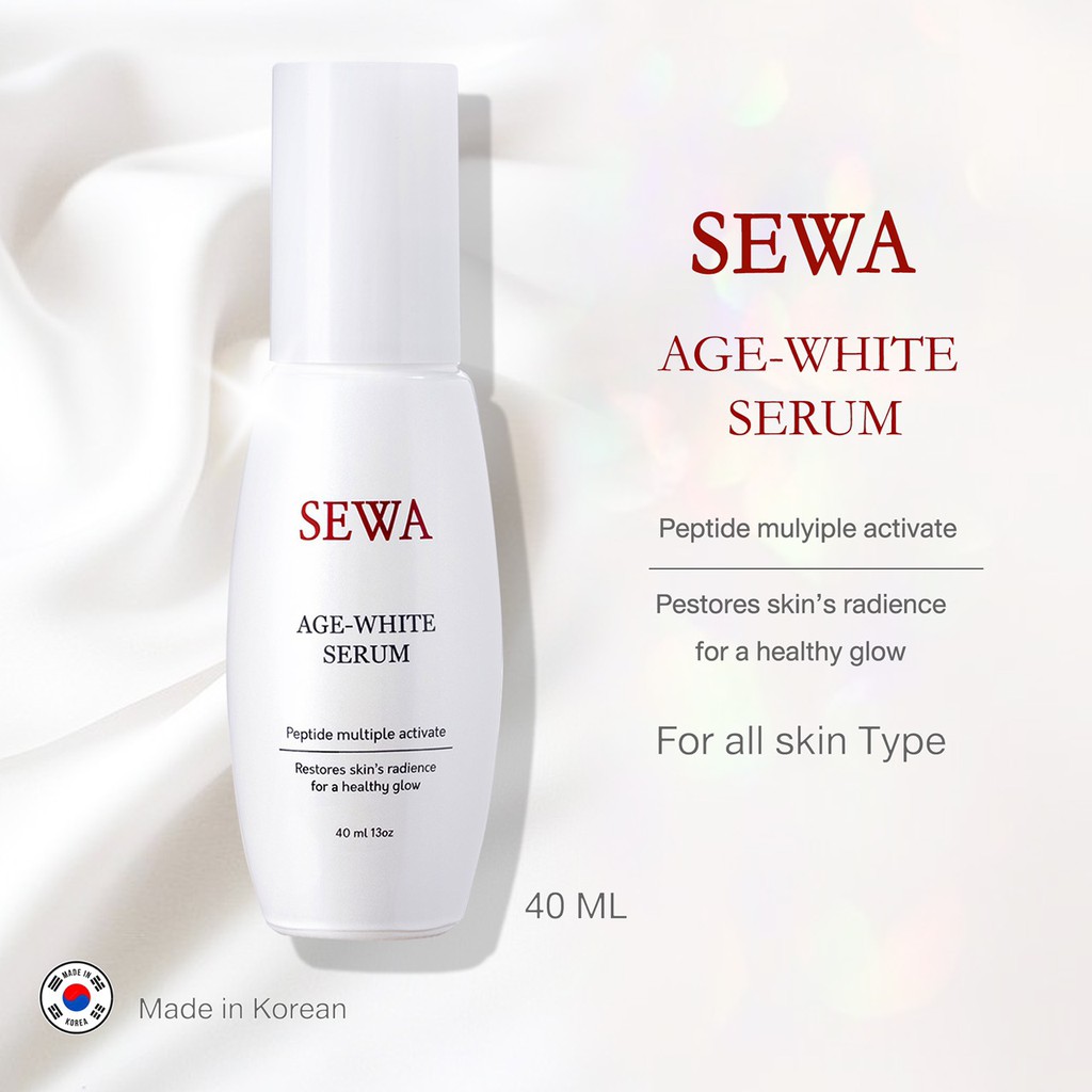 Sewa AGE-white Serum เซวา เอจไวท์ เซรั่มขวดขาว บำรุงผิวหน้าต่อต้านริ้วรอย จำนวน 1 ขวด