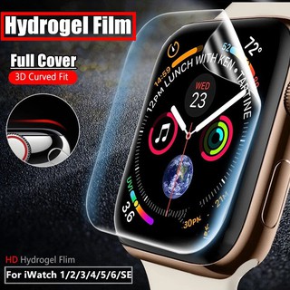 Apple Watch Screen Film Hydrogel Film For ฟิล์มไฮโดรเจลติดมือถือ กันรอย สำหรับ iwatch Apple Watch Series 2/3/4/5/6/7/SE 38mm 42mm 40mm 44mm 41mm 45mm ฟิล์มไฮโดรเจลกันรอย Full Coverage Soft Screen Protector Film